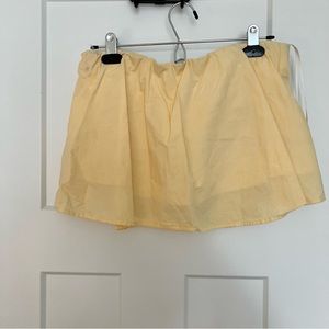 Aritzia Babaton ruffle tube top yellow size small